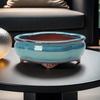 Creative Chinese Style Bonsai Flowerpot Ventilate Purple Sands Ceramic Craft Plant Pot Planter for Home Office Home Decor