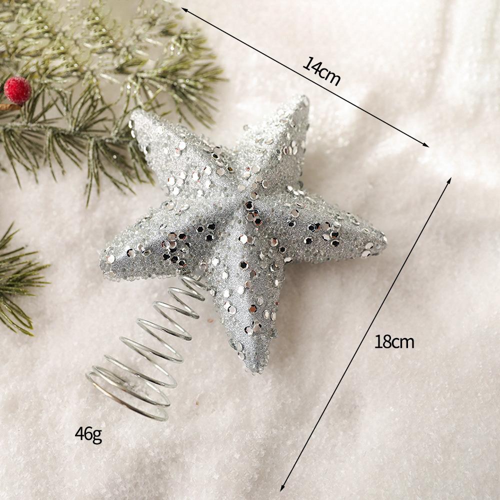 Foam Ball Painted Christmas Tree Star Decoration