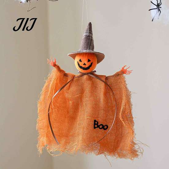 Cute Spooky Style Room Decorations Halloween Witch Doll Ornaments, Cat Pumpkin Playful Holiday Themed Hanging Dolls Decoration for Tree, Home