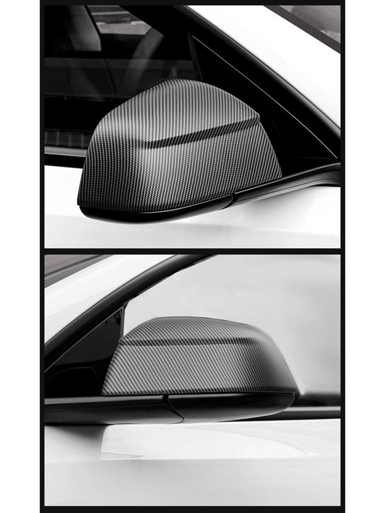 Carbon Fiber Rearview Mirror Cover for Tesla Model Y (25-Year Refresh)
