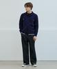 Nodu Collar Pocket Knit Jacket Cardigan [Navy]