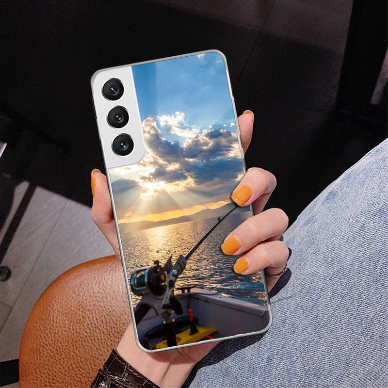 Offshore Angling Fishing Fish Rod Phone Case For Samsung Galaxy S24 S25 Edge S26 Ultra S23 S22 S21 Plus S20 FE + Personalized Pr