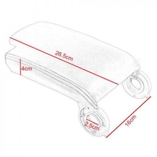 Beige PU Leather Armrest Center Console Lid Cover for BMW E46 3 Series 1999-2004