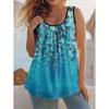Casual Loose Flower Print T-shirt Fashionable Versatile Women's Top Comfortable Camis Tank Tops