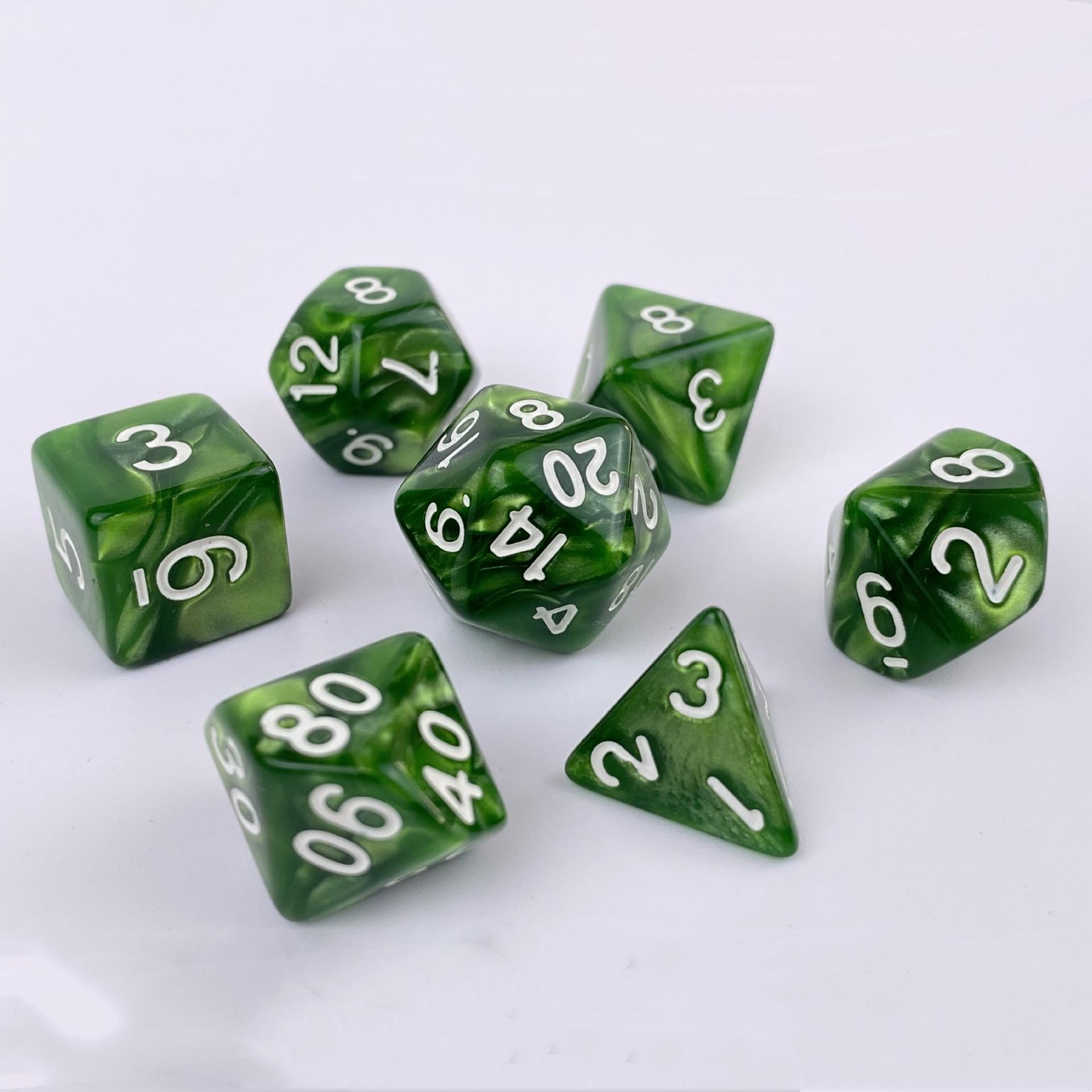 

Новые двухцветные прозрачные многогранные цифровые кубики D4/6/8/10/12/20 для DND TRPG, набор кубиков для вечеринок и развлечений, принадлежности для настольных игр