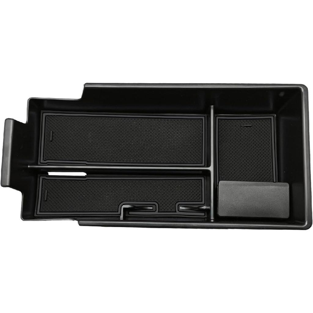 BestEvMod Center Console Organizer Tray Compatible with Chevy Blazer EV 2023 2024 Interior Accessories Armrest Storage Box ABS Material with PVC Trim