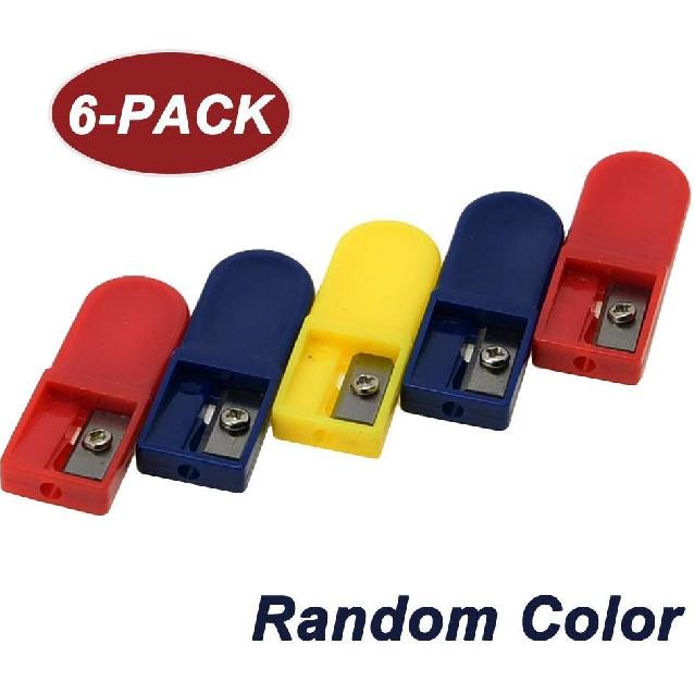 2.0 Lead Pointer Pencil Sharpener Mini 2mm Leads Sharpener, Portable Handheld Sharpener for 2.0mm Pencil Lead Refills Random Colors Pack of 6