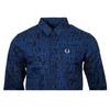 Fred Perry Herre All Over Logo Langermet Skjorte