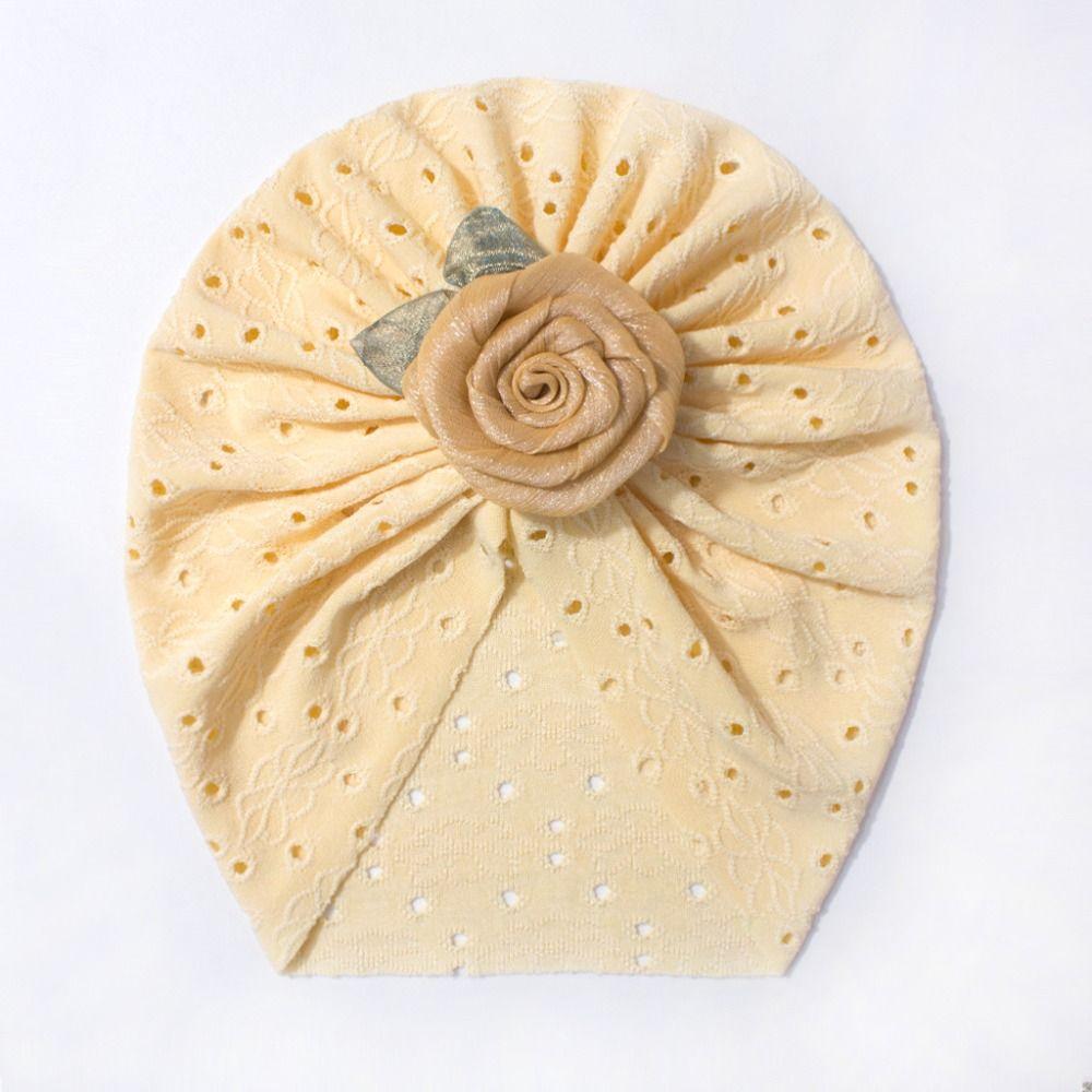 Hollow Baby Hat Flower Infant Cap Beanies Cute Newborn Baby Girls Turban  Hair Accessories
