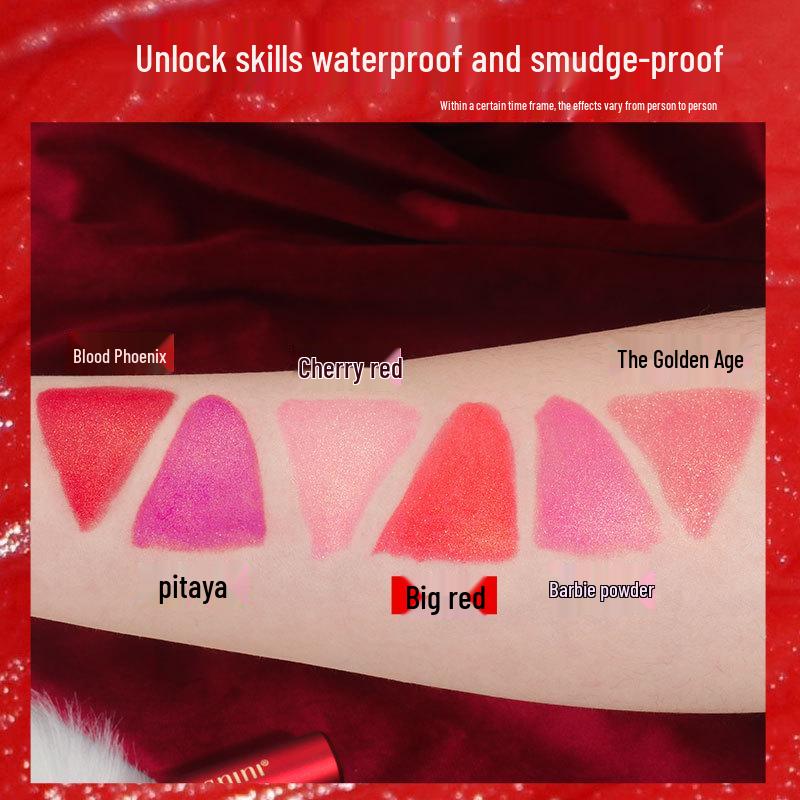 Cosnini Small Makeup Pearly Shimmer Lipstick In Rose Purple Dragon Fruit Shade - Long-lasting, Non-Transferable.