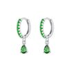 Rainbow Colored Zircon Ear Buckle Set, Love Water Drop Pendant, Small Earrings, Light Luxury and Exquisite Stacked Women's Earrings.