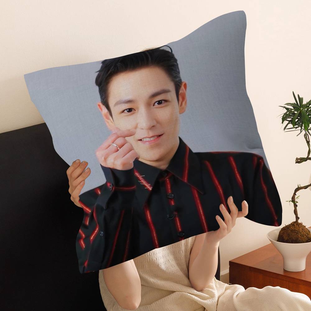 Korean Celebrity Singer T-TOP Pillow Cover Sofa Cushion Cover Home Room Decoration Children Gift