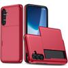 Armor Slide Kartenetui für Samsung Galaxy S25 Edge S24 S23 S22 S21 S20 Ultra S24 S23 FE Kartensteckplatzhalter Abdeckung Brieftasche Schiebeabdeckung