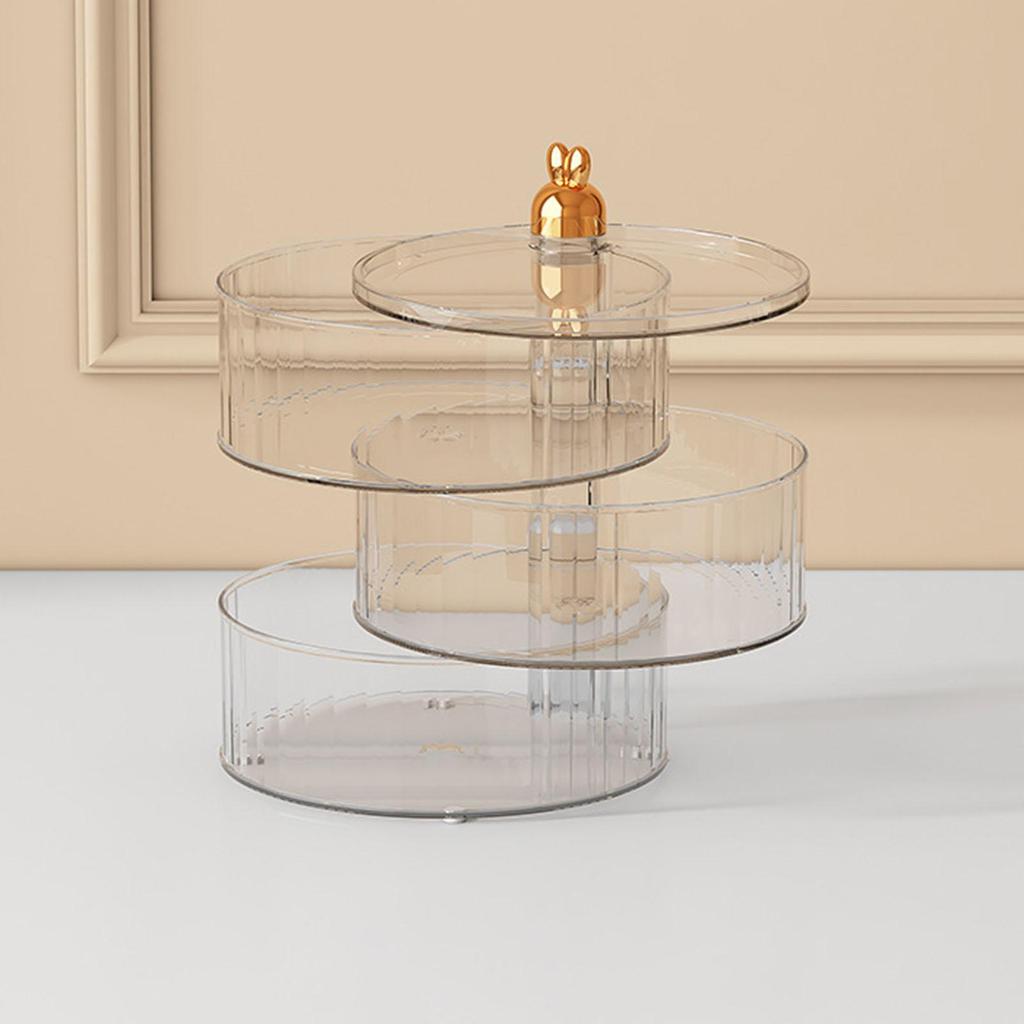 3 Layer Dried Fruit Tray Transparent Snack Plates Nuts Container for Living Room