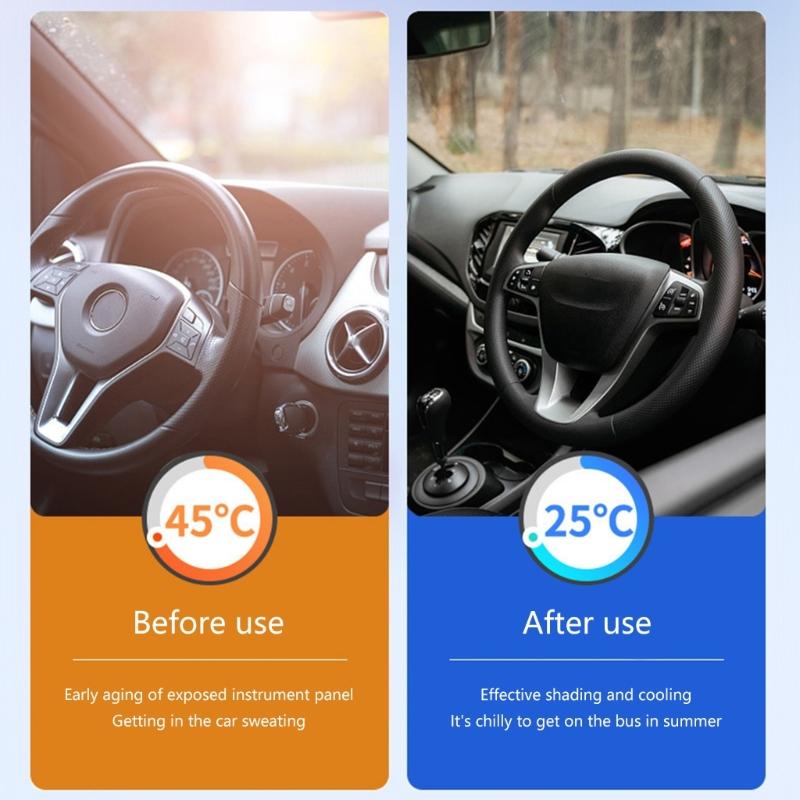 Car Sunvisor Heat Insulation Sunshade Foldable Sun Shade for Car SUV Sunlight Blocker Window Sun Shade