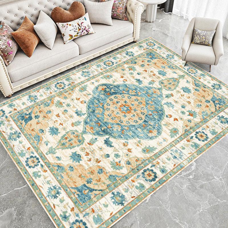 Retro Europe Morocco Style Carpet Living Room Sofa Bedroom Study Kitchen Entrance Door Mat Non-slip Persia Home Decorstyle Rug