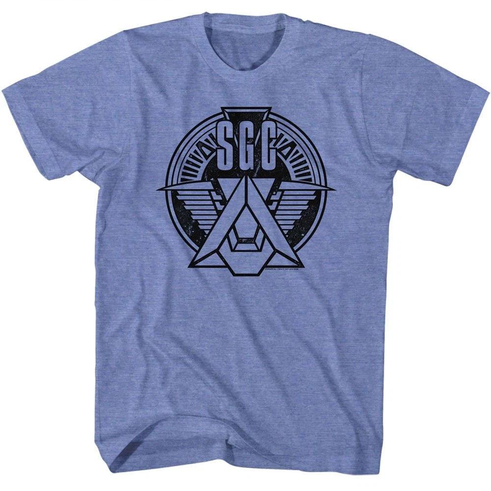 Stargate - SGC Emblem - American Classics - Heather Blue Short Sleeve T-Sh 110