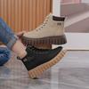 Martin Boots British Style New Spring Waterproof Leather Surface Showing Thin Feet Small High-top Casual Boots F