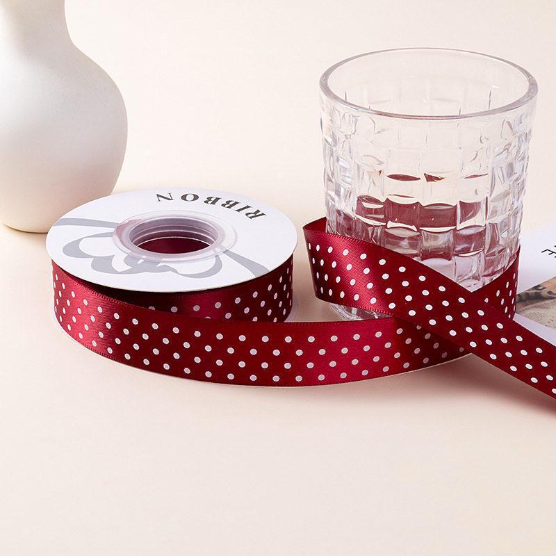 Polka Dot Polyester Ribbon for Cake Packaging and Gift Decoration