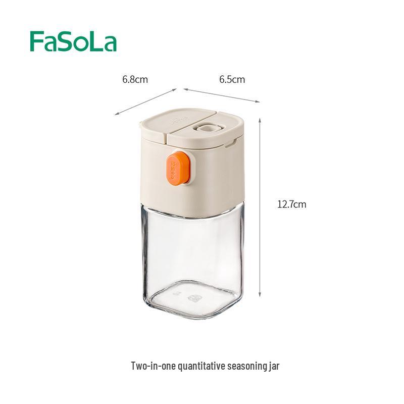 FaSoLa Spice & Salt Storage Bottle, Soda-Lime Glass, Pepper Shaker for Kitchen and BBQ