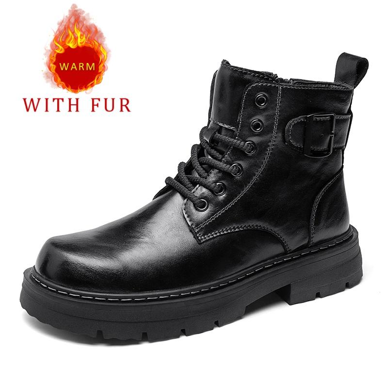 

Модная мужская обувь на осень и зиму Модный минималистский стиль Уличный стиль Мотоциклетные уличные прогулки Повседневные деловые офисные ботинки 39-45 45