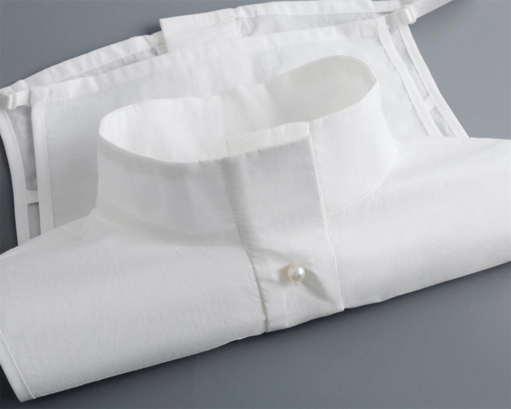 Perfect Match Elegant Stand Fake Collar For Women Half Shirt Detachable Lapel Collar Removable False Blouse Tops Neck Collar