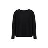 Ss22 Solid Color Tiger Embroidery Round Neck Long Sleeve Wool Sweater Women Sweater Black 3L2MWY-2M74Z-0999