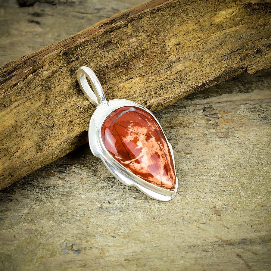 

Red River Jasper Gemstone 925 Sterling Silver Jewelry Pendant 1.77 M-105