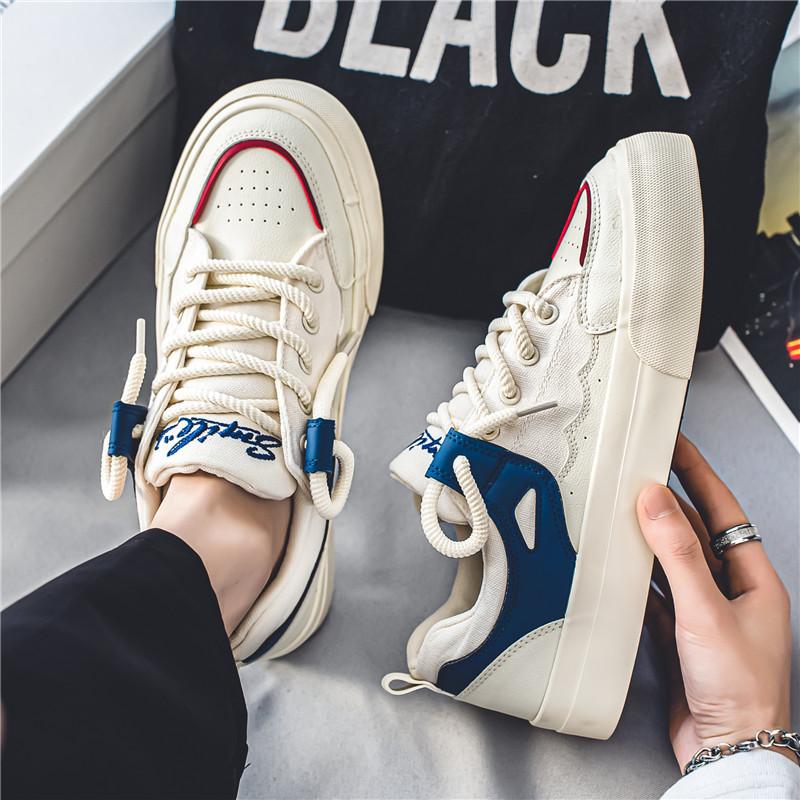 Fashion 2024 Designer Low top Canvas Shoes Men Harajuku Beige Casual Sneakers Men Street Hip hop Sneakers Lace-up Vulcanized Shoes Man