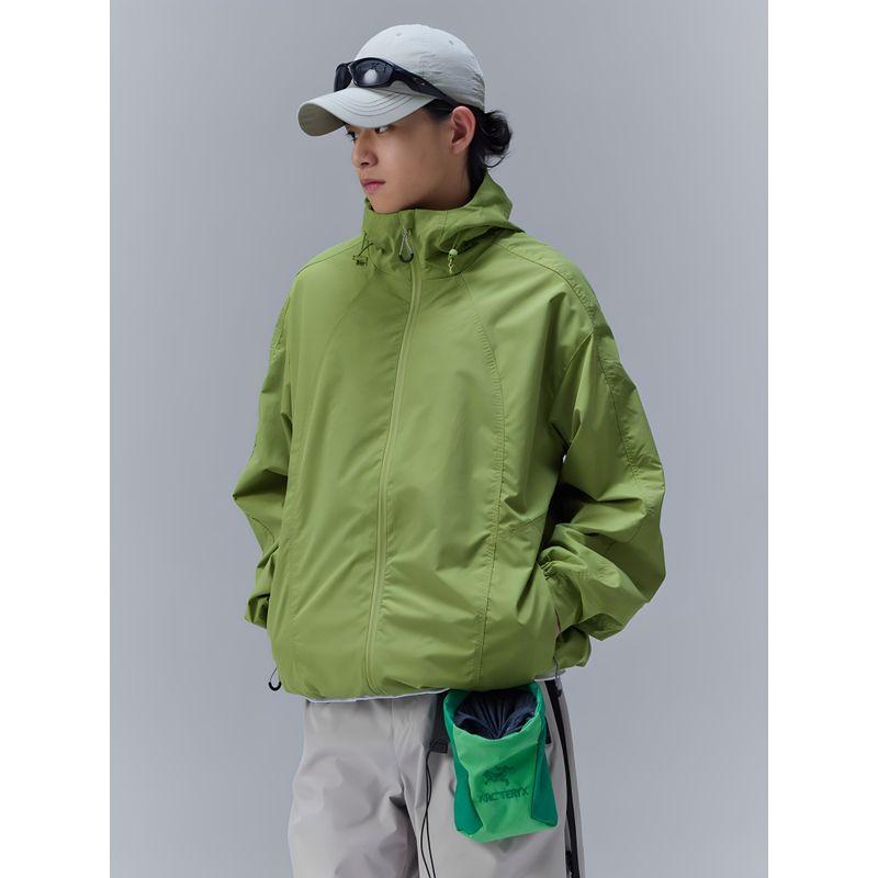 American-Style Street Dupont Three-Proof Sports Hiking Jacket for Men and Women, 2025 Autumn Trendy Windproof Outdoor Hooded Jacket