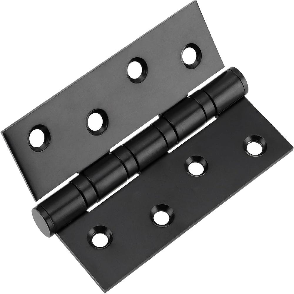  2-Piece 10x7.8cm Heavy-Duty Stainless Steel Door Hinges With 16 Screws – Black/Gold/Silver – For Entry Doors, Cabinets, Windows, Toolboxes