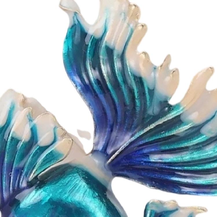 Goldfish Design Brooch Trendy Fish Pendant Lapel Pin Accessory Metal Enamel Detailing Clothing Accessories