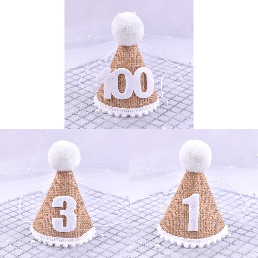 Childrens Birthday Party Decor Baby Milestone Hat With Number 2 For 2nd Year Celebration