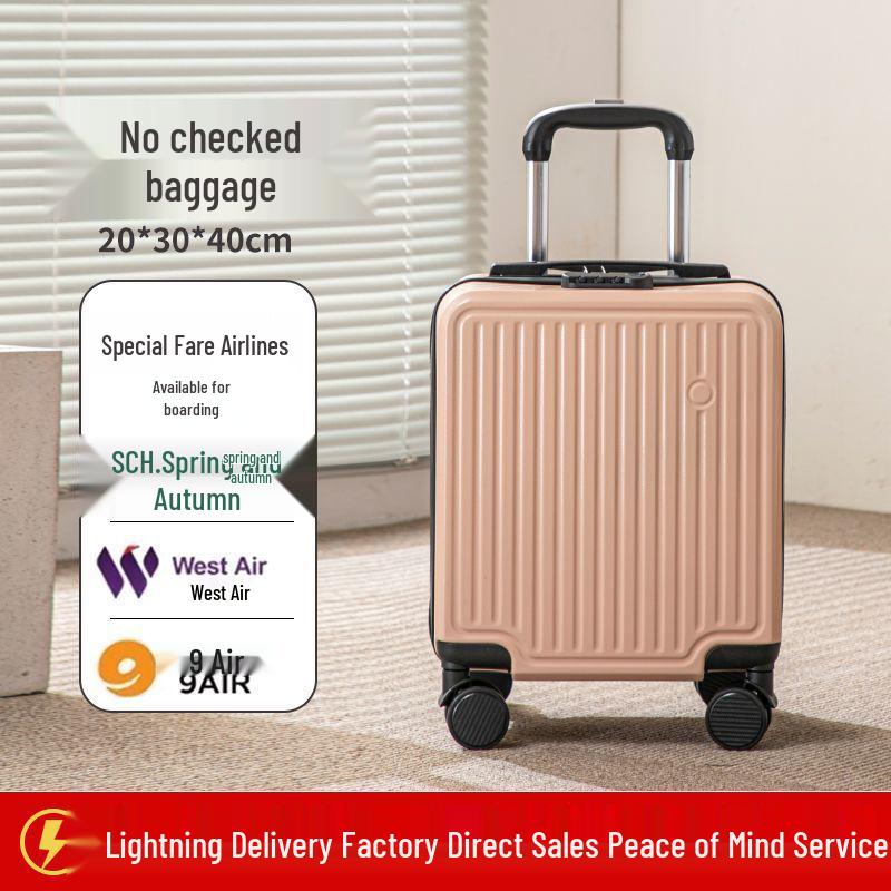 Spring Airlines 14-Zoll Leichter Handgepäckkoffer mit Universalrollen & Zahlenschloss - 20x30x40CM