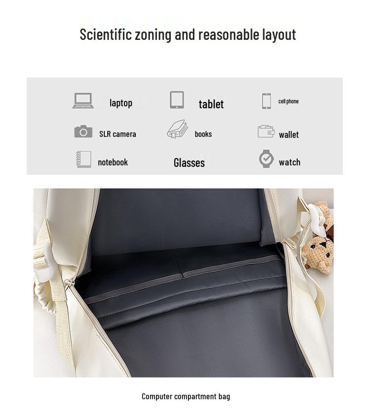 Sac à dos tendance pour femmes, imperméable et de grande capacité, pour collégiennes