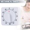 60 Minutes Mechanical Kitchen Timer Square Countdown Alarm Reminder for Cooking Baking Food Preparation Timing Tool