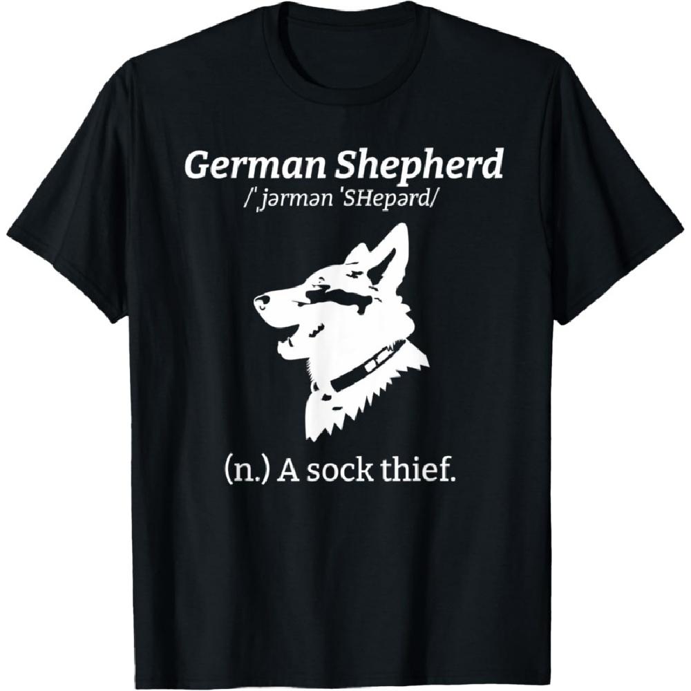 

A Sock Thief Funny German Shepherd Dog T-Shirt S