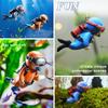 2pcs Cute Floating Diver Ornament Adjustable Position Fish Playmate For Aquarium Fish Tank Swimming Pool
