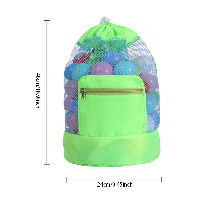 Outdoor Children's Beach Toy Storage Bag Large Capacity Sand Playing Tools Beach Mesh Bag Foldable Portable Baskets Storage Bag