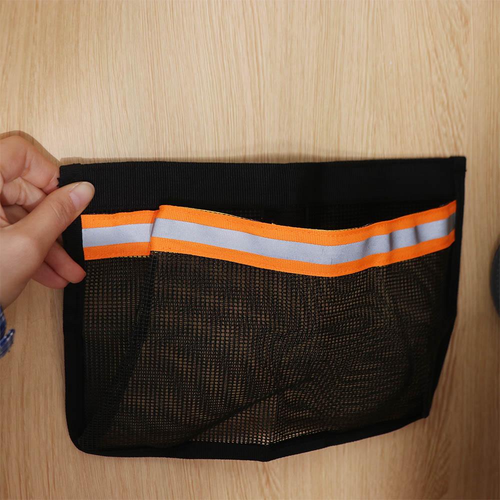 with Reflective Strips Boat Storage Mesh Bag Portable Deck Storage Pouch  for Fishing