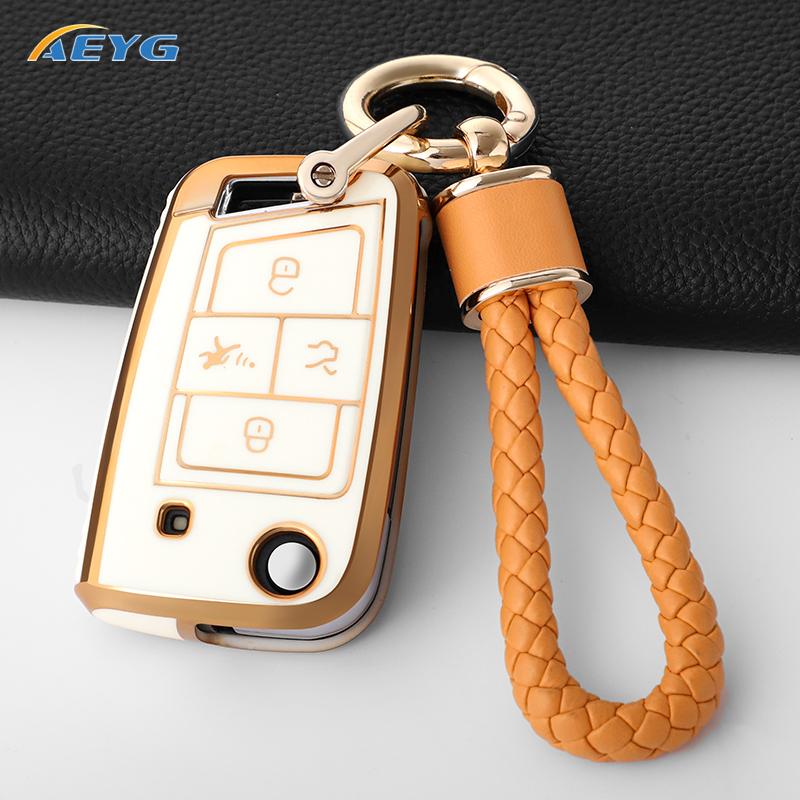 New Tpu Car Key Case Cover Shell Fob For Vw Volkswagen Golf 7 Mk7 Tiguan Mk2 For Seat Ateca Leon Fr 2 Ibiza Keychain Accessories