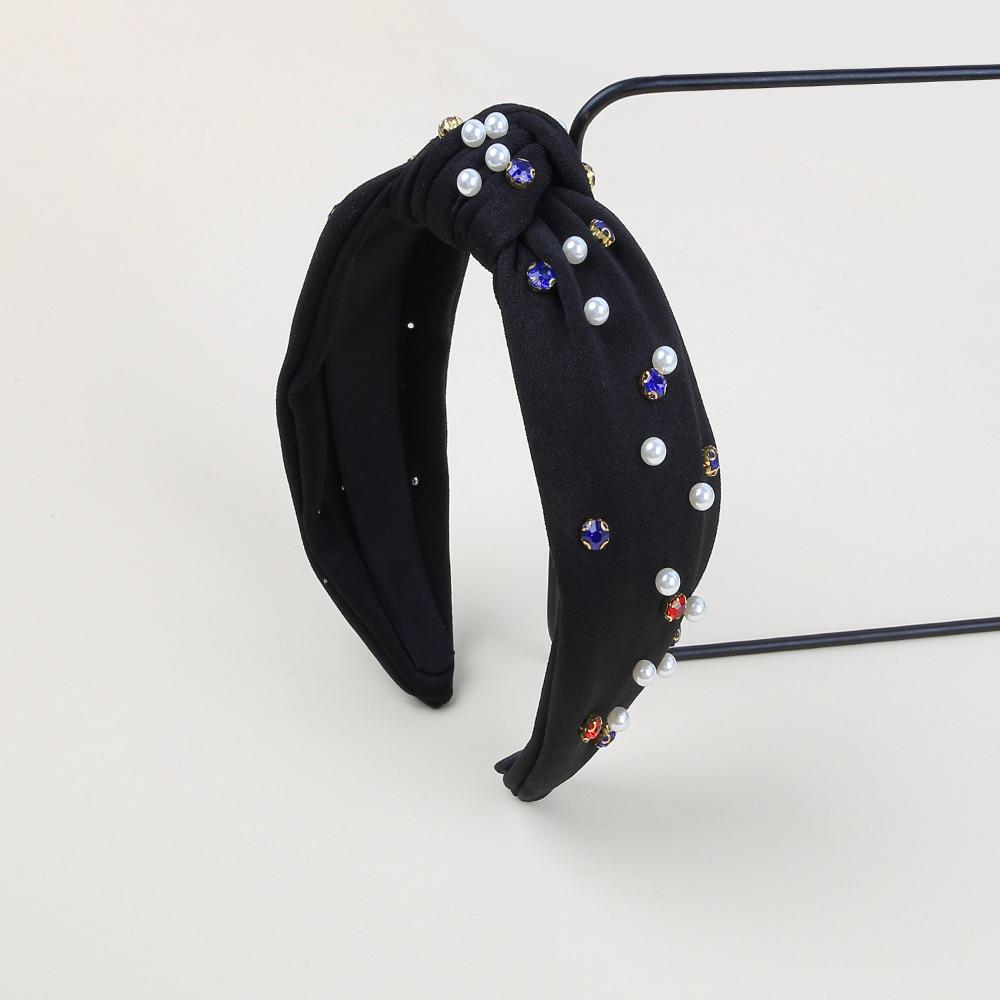 Crystal Bow Headband Wide Pearl Headbands Fashionable Rhinestone Headband  Hair Accessories