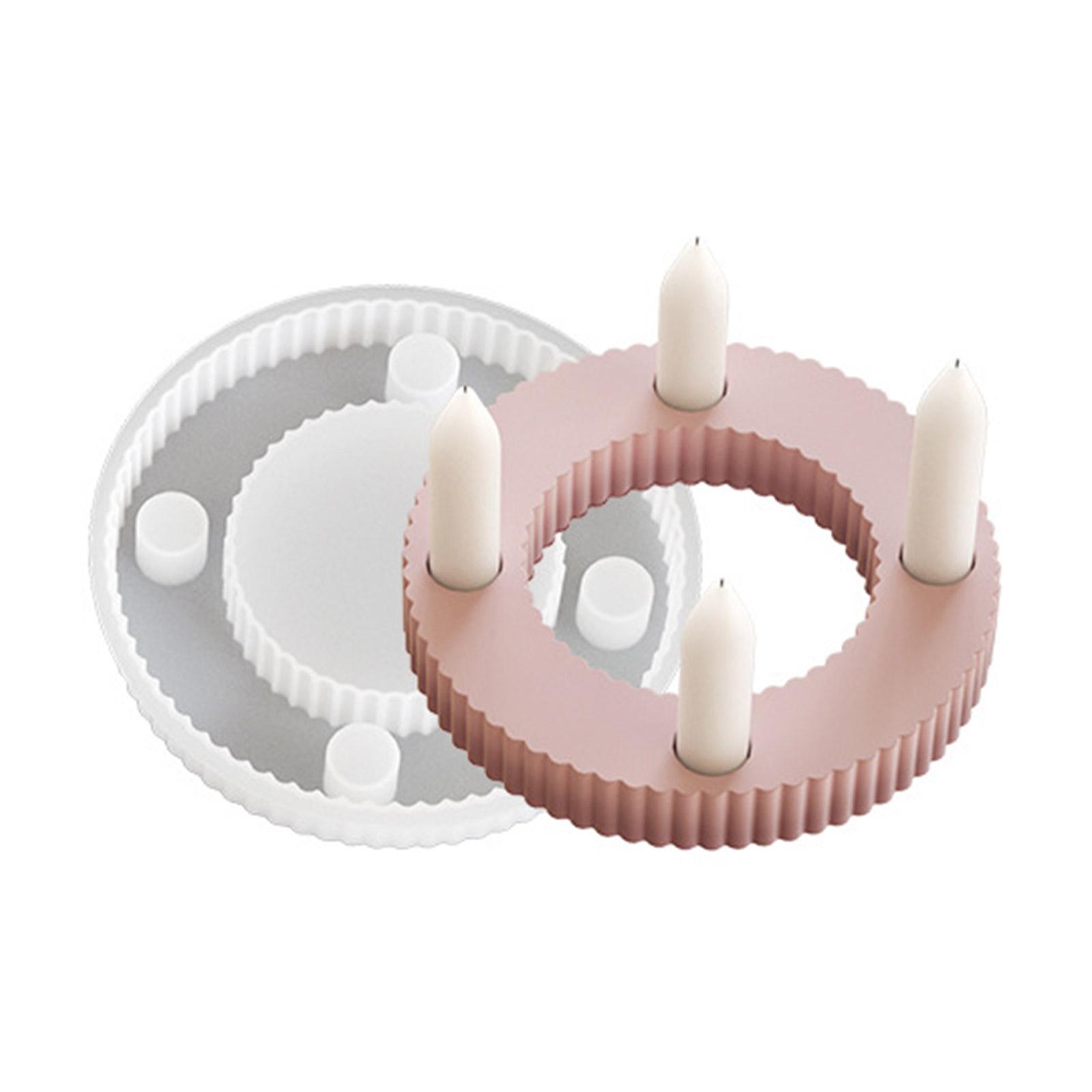 

Силиконовые формы для подсвечника с четырьмя отверстиями, пластыри, формы для изготовления смолы, DIY подсвечник, гипсовая форма для украшения стола 1