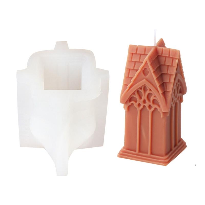 Halloween Silicone Moulds Mushroom House Candle Molds Scented Candle Molds Craft Supplies for Halloween Decorations