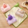Cartoon Hand Towel, Soft Coral Velvet with Lanyard Towel, Highly Absorbent Hand Drying Towels for Kitchen Bathroom