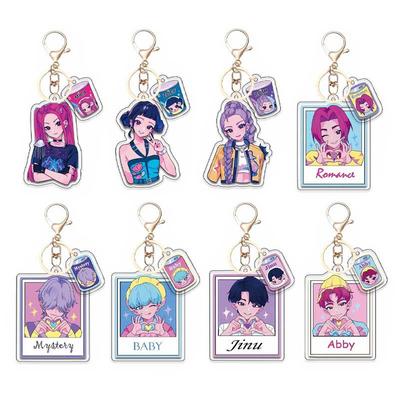 Charmes Porte-clés Acryliques Filles Chasseuses de Démons KPOP Pendentif Sac à Dos