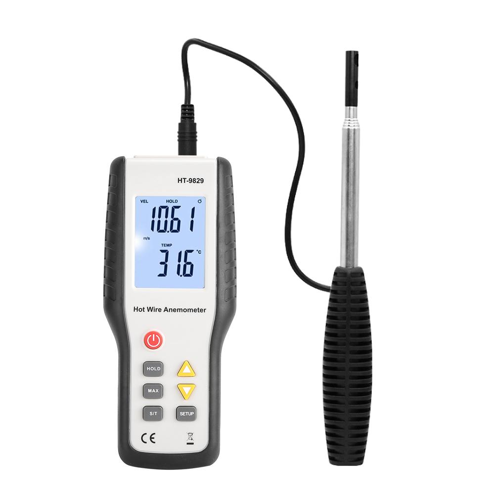 HT9829 Hot Wire Thermal Anemometer for Wind Temperature Air Volume Wind Speed Testing