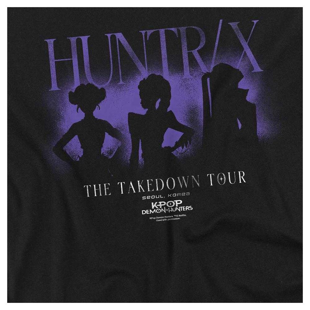 K-Pop Demon Hunters Unisex Adult Huntrix The Takedown Tour Shadow Long-Sleeved T-Shirt