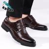 2025 autumn and winter new men's business dress leather shoes men's three joint leather shoes