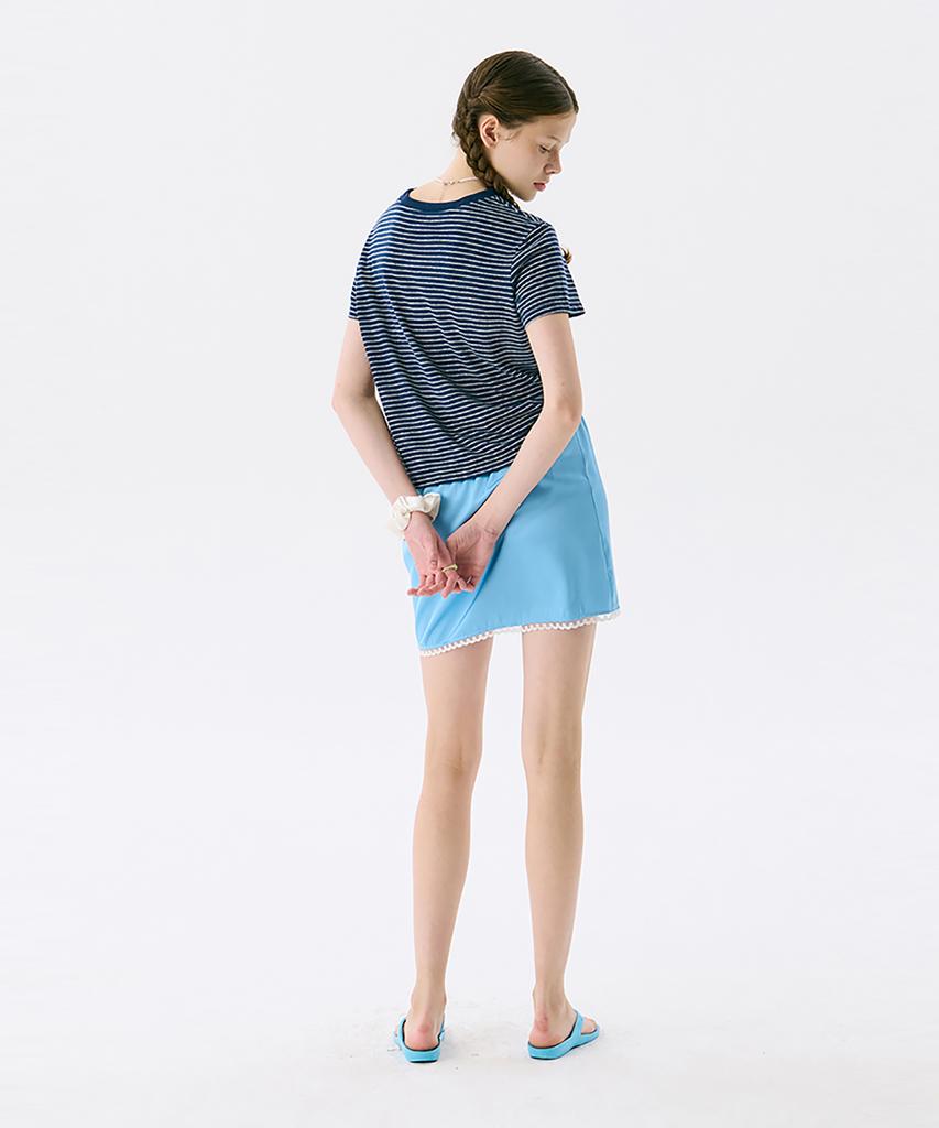Jun Jun Space Lace Mini Skirt_Light Blue